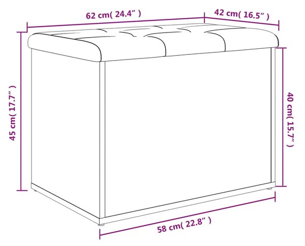 Klupa za odlaganje bijela 62x42x45 cm inženjerski drvo - Bijela 62 x 42 x 45 cm Bijela 62 x 42 x 45 cm