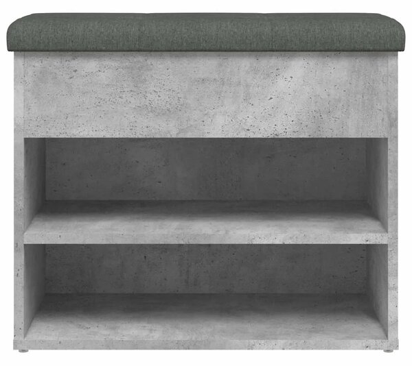 Klupa za cipele siva boja betona 62x32x50 cm konstruirano drvo - Beton siva Beton siva