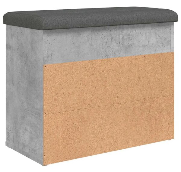 Klupa za cipele siva boja betona 62x32x50 cm konstruirano drvo - Beton siva Beton siva