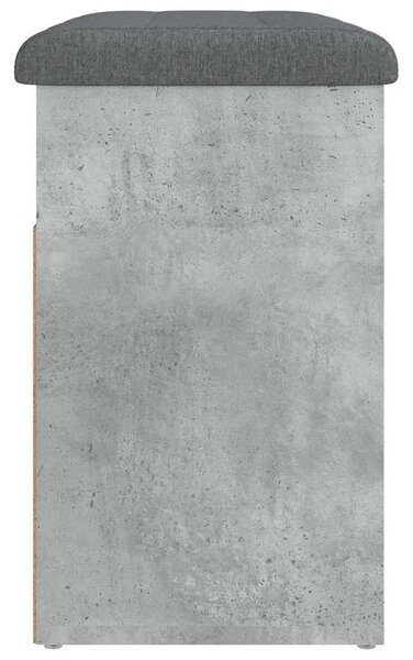 Klupa za cipele siva boja betona 62x32x50 cm konstruirano drvo - Beton siva Beton siva