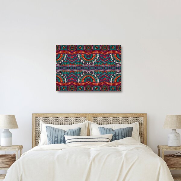 Staklena slika ornamentalne apstrakcije (70x50 cm)