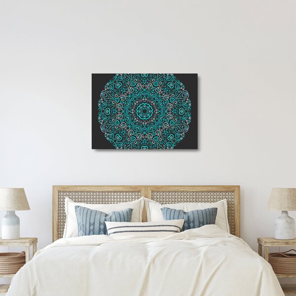 Staklena slika ornamentalne apstrakcije (70x50 cm)