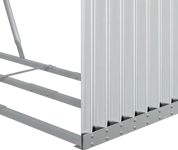 Držač za drva - Držač za cjepanice srebrni 120x45x210 cm od pocinčanog čelika - Srebrno 120 x 45 x 210 cm Srebrno 120 x 45 x 210