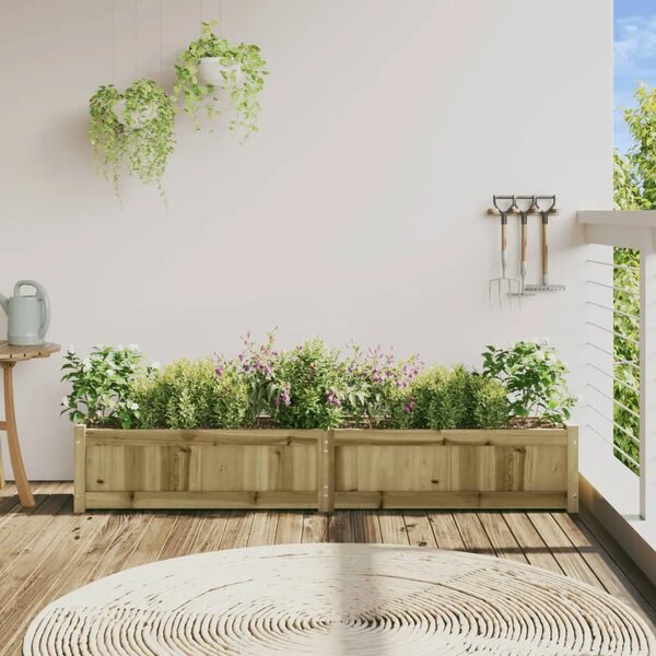 Vrtna sadilica 180 x 31 x 31 cm od impregnirane borovine - Prirodno impregnirano 1 Prirodno impregnirano 1