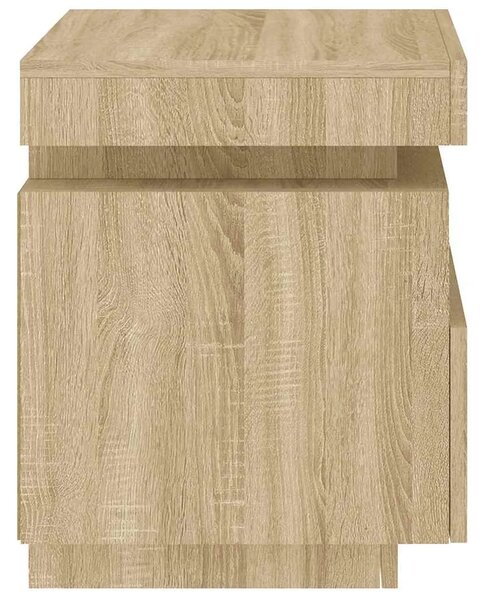 Noćni ormarići s LED svjetlima 2 kom boja hrasta 40x39x48 5 cm - sonoma hrast 2 Sonoma hrast 2