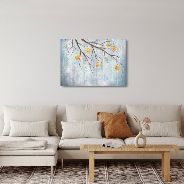 Staklena slika - Kišna jesen (70x50 cm)