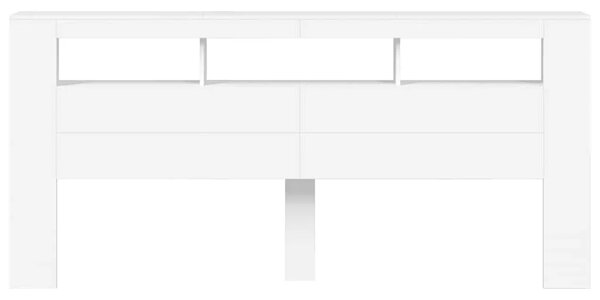LED uzglavlje bijelo 220x18 5x103 5 cm konstruirano drvo - Bijela 220 x 103.5 cm 1 Bijela