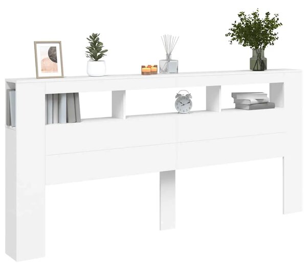 LED uzglavlje bijelo 220x18 5x103 5 cm konstruirano drvo - Bijela 220 x 103.5 cm 1 Bijela