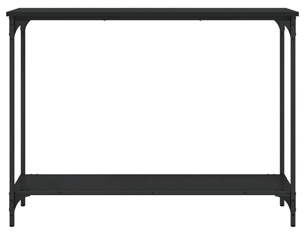 Konzolni stol crni 101 x 30 5 x 75 cm od konstruiranog drva - Crna 1 101 cm Crna