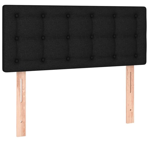 Box spring krevet s madracem crni 80 x 200 cm od tkanine - Crna 80 x 200 cm gumbi Crna