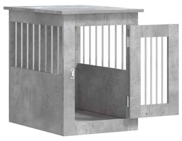 Namještaj s kavezom za pse siva boja betona 45x62x59 cm drveni - Beton siva 45 x 62 x 59 cm Beton siva 45 x 62 x 59 cm