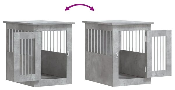 Namještaj s kavezom za pse siva boja betona 45x62x59 cm drveni - Beton siva 45 x 62 x 59 cm Beton siva 45 x 62 x 59 cm