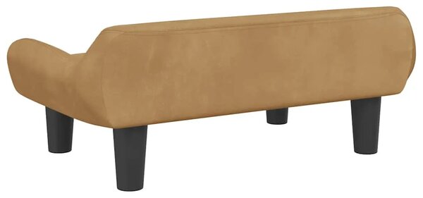 Krevet za pse smeđi 70x40x24 cm baršunasti - Smeđa Baršun Smeđa Baršun