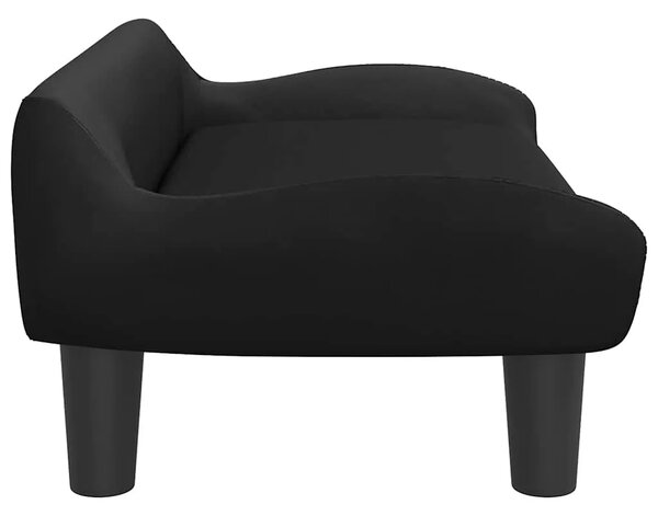 Krevet za pse crni 70x40x24 cm baršunasti - Crna Baršun Crna Baršun