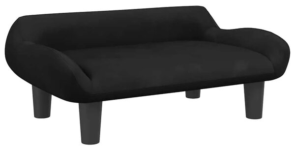 Krevet za pse crni 70x40x24 cm baršunasti - Crna Baršun Crna Baršun