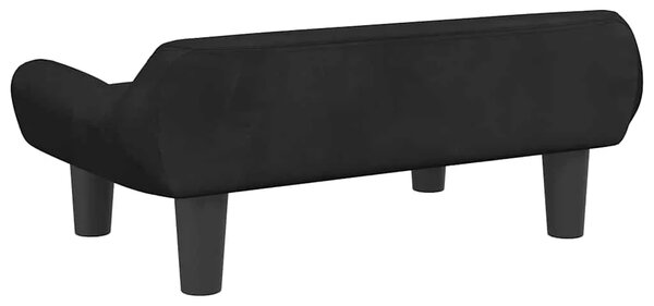 Krevet za pse crni 70x40x24 cm baršunasti - Crna Baršun Crna Baršun