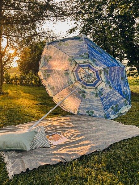 Plavo-bijeli suncobran SOLSTICE 180 cm