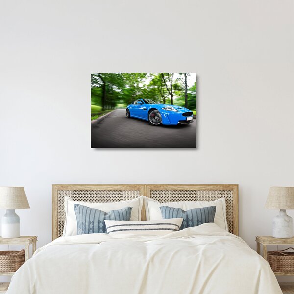 Staklena slika - Trkaći automobil (70x50 cm)