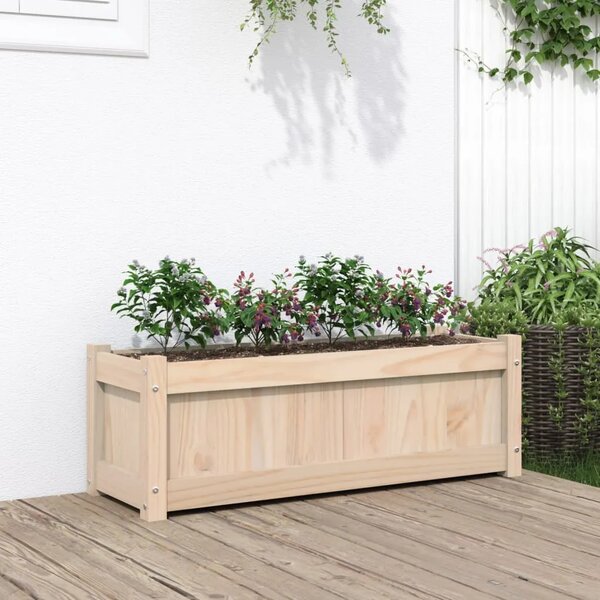 Vrtna sadilica 90x31x31 cm od masivne borovine - Prirodna boja bora 1 Prirodna boja bora 1