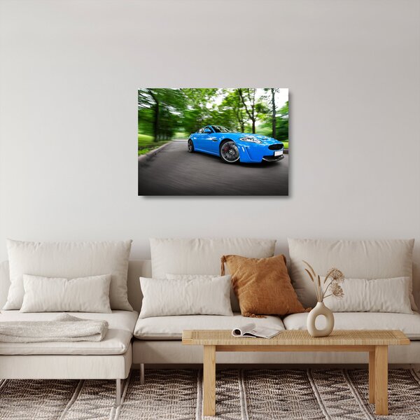 Staklena slika - Trkaći automobil (70x50 cm)