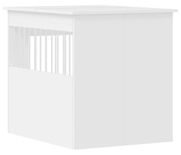 Namještaj s kavezom za pse bijeli 64 5 x 80 x 71 cm drveni - Bijela 64.5 x 80 x 71 cm Bijela 64.5 x 80 x 71 cm