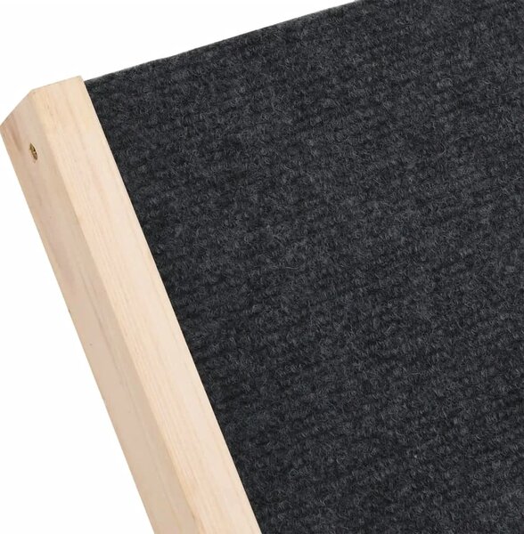 Rampa za pse siva 70 x 35 cm od masivne jelovine - Siva 70 x 35 cm 70 x 35 cm