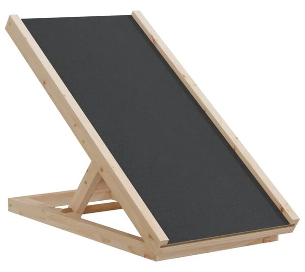 Rampa za pse siva 70 x 35 cm od masivne jelovine - Siva 70 x 35 cm 70 x 35 cm