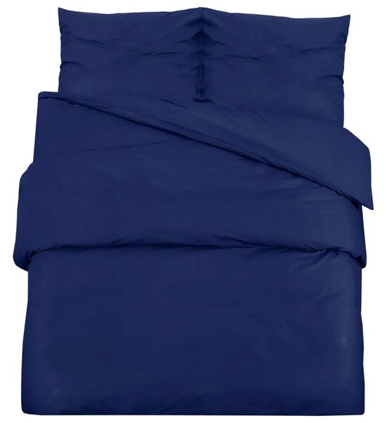 Set posteljine za poplun modri 200x220 cm lagana mikrovlakna - Plava 200 x 220 cm + 80 x 80 cm 1 1