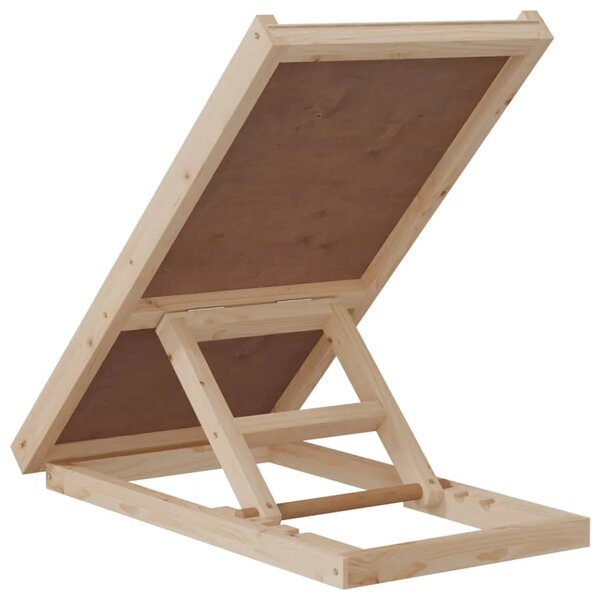 Rampa za pse siva 70 x 35 cm od masivne jelovine - Siva 70 x 35 cm 70 x 35 cm