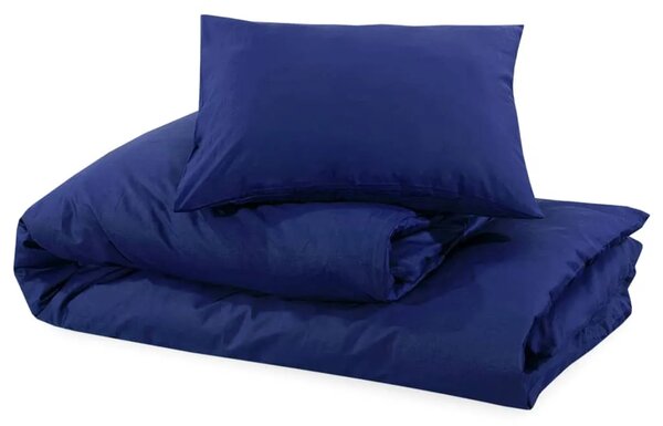 Set posteljine za poplun modri 200x220 cm lagana mikrovlakna - Plava 200 x 220 cm + 80 x 80 cm 1 1