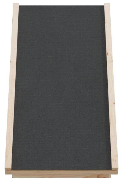 Rampa za pse siva 70 x 35 cm od masivne jelovine - Siva 70 x 35 cm 70 x 35 cm