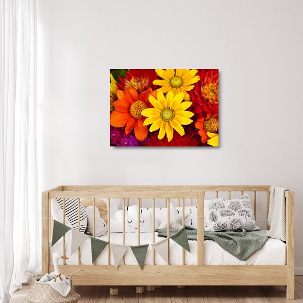 Staklena slika cvijeća (70x50 cm)
