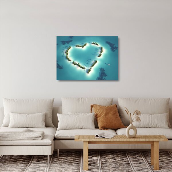 Staklena slika - Otoci srca (70x50 cm)