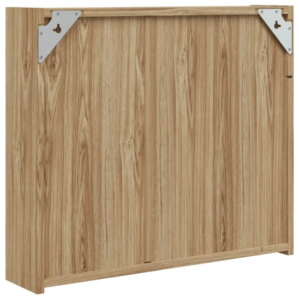 Kupaonski ormarić s ogledalom i LED svjetlom boja hrasta - Boja hrasta 60 x 13 x 52 cm 1 Boja hrasta