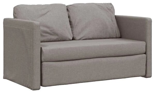 Podni kauč na razvlačenje 2-u-1 smeđesivi 112x174x55 cm baršun - Sivo-smeđa 112 x 60 x 55 cm 1 Sivo-smeđa