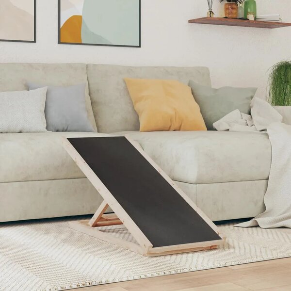 Rampa za pse siva 100 x 40 cm od masivne jelovine - Siva 100 x 40 cm 100 x 40 cm