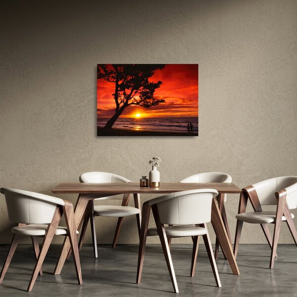 Staklena slika - Zalazak sunca (70x50 cm)