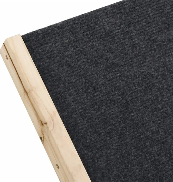 Rampa za pse siva 100 x 40 cm od masivne jelovine - Siva 100 x 40 cm 100 x 40 cm