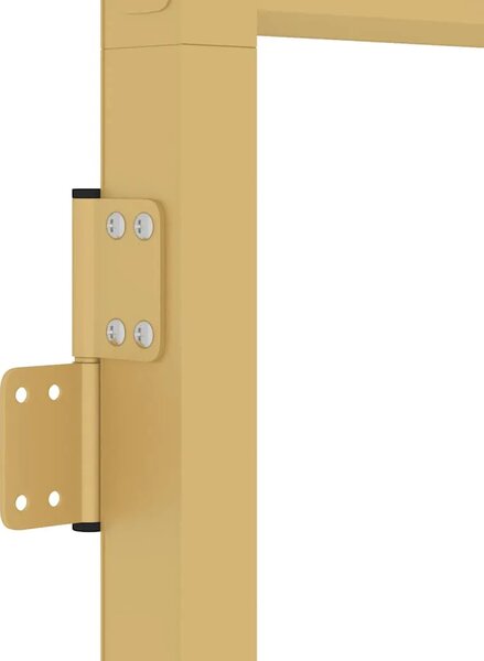Sobna vrata tanka zlatna 102 5x201 5 cm kaljeno staklo - Zlatna i prozirna 102.5 x 201.5 cm 1 3 vodoravne šipke