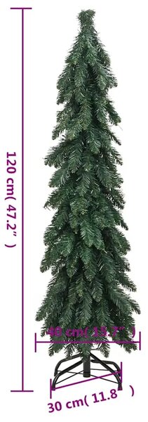 Umjetno osvijetljeno božićno drvce sa 60 LED žarulja 120 cm - Zelena 120 cm 1 1
