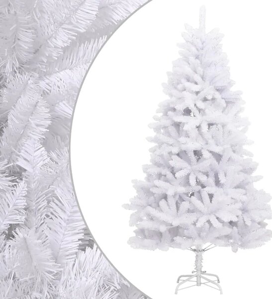 Umjetno božićno drvce sa šarkama i stalkom bijelo 240 cm - Bijela Ø 120 x 240 cm 1 bez LED svjetala