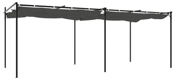 Pergola s pomičnim krovom antracit 589x292x230 cm - Antracit 589 x 292 x 230 cm 1 Antracit