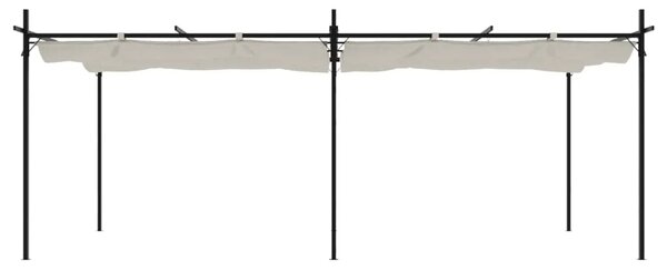 Pergola s pomičnim krovom krem 589x292x230 cm - Krema 589 x 292 x 230 cm 1 Krema
