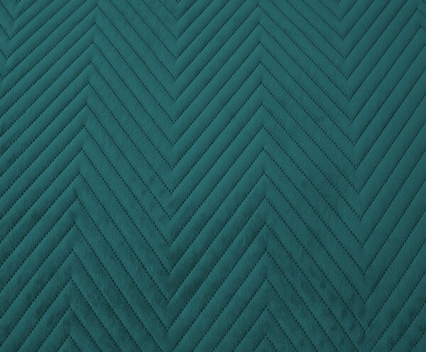 Tirkizni baršunasti prekrivač za krevet ARROW VELVET Dimenzije: 170 x 210 cm