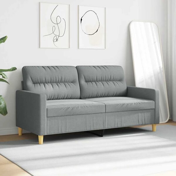 Dvosjed od tkanine svjetlosivi 140 cm - Svjetlosiva 1 140 cm Svjetlosiva