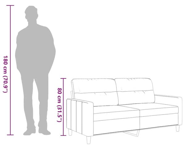 Dvosjed od tkanine svjetlosivi 140 cm - Svjetlosiva 1 140 cm Svjetlosiva