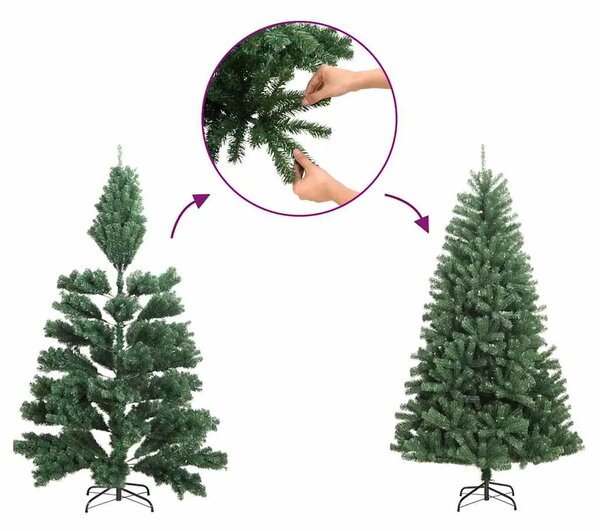 Umjetno božićno drvce sa šarkama i snijegom 150 cm - 150 cm 1 Osnovni 1