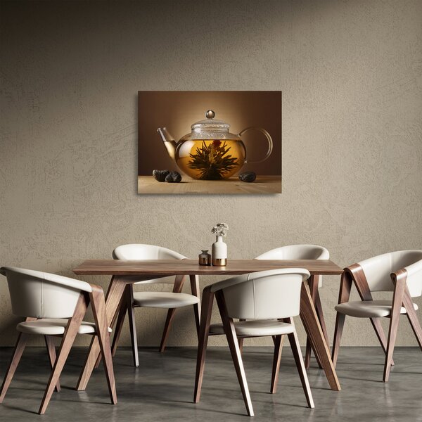 Staklena slika - Čaj u pet (70x50 cm)