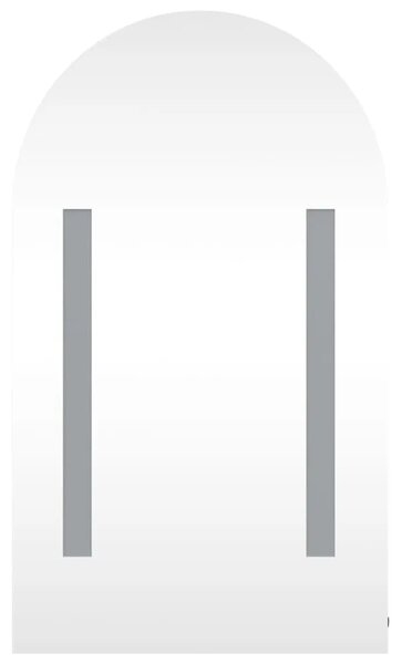 Kupaonski ormarić s ogledalom LED lučni bijeli 42 x 13 x 70 cm - Bijela 1 Bijela