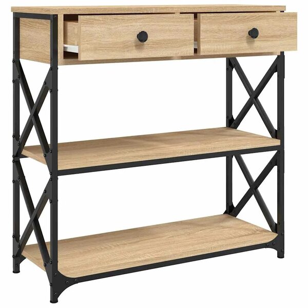 Konzolni stol boja hrasta sonome 75x28x75 cm konstruirano drvo - sonoma hrast 1 75 cm Sonoma hrast